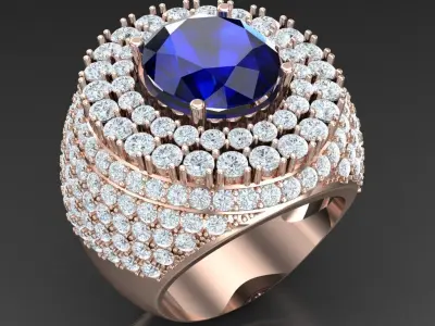 Luxury Men Rings Designs 4MR002 3D print model