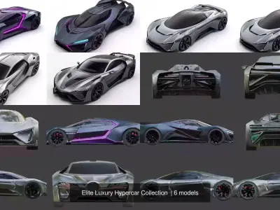 Elite Luxury Hypercar Collection  3D Model Pack