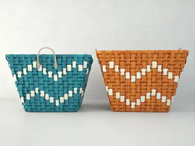 Coloured Baskets by ZARA HOME 3D model