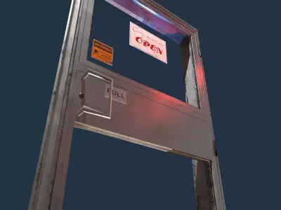 Front door for Shops Low-poly 3D model
