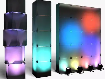 Stage Decor 29 Modular Wall Column 3D model