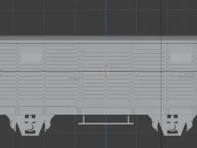 H0 1-87 scale G 02 freight car with brake cabin 3D print model