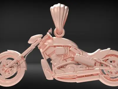 classic motorcycle pendant Necklace Pendant Charm Jewelry 3D print model purchase