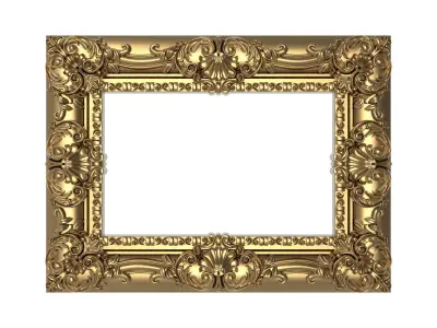 10 carved frames set 3D Model Collection