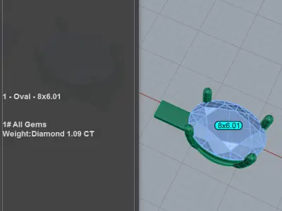 Oval Cut Diamond Tennis Bracelet 3D print model
