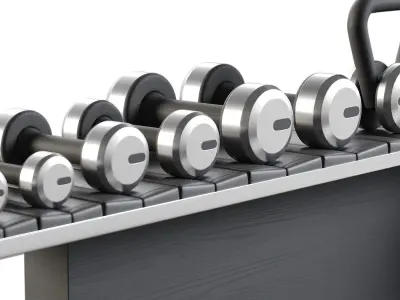 Pent COMBO SET WITH GYM EQUIPMENT 3D model