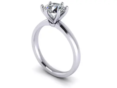 Solitaire Diamond Fashion Ring R7 3D print model