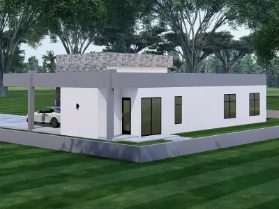 Modern House 3D Model Contemporary Luxury Home Exterior Design 3D model