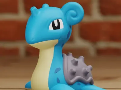 Lapras Chibi 2 models Easy Print Pokemon 3D print model