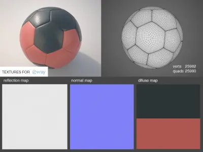 Handball soccer ball 3D model