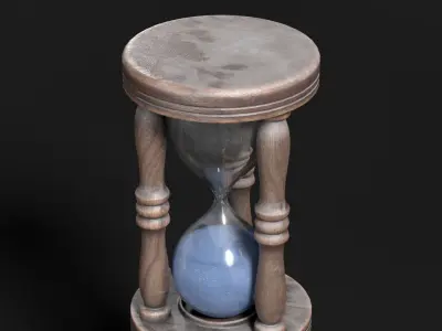 Vintage Hourglass Free 3D model