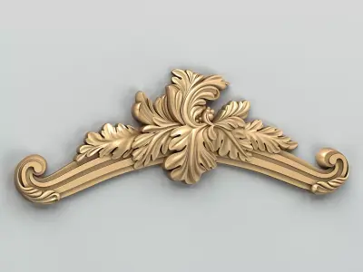 Carved decor central 037 3D model