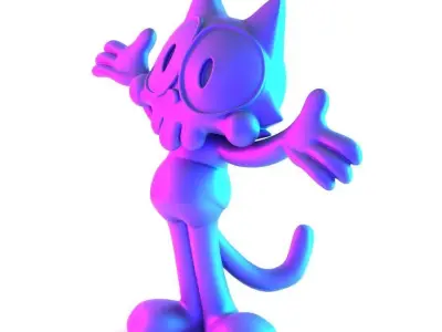 Felix the Cat toy 3D print model