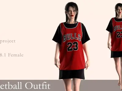 Basketball Outfit Marvelous Designer 3D model