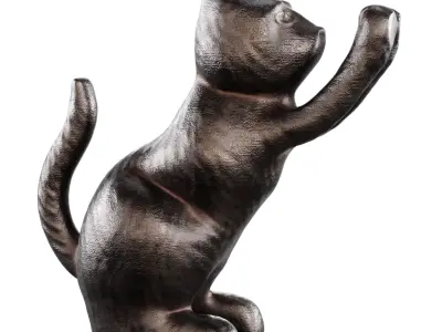 Metal Cat Bookends 3D model