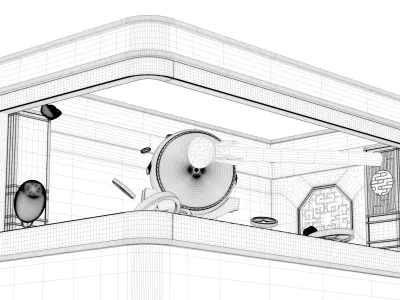 Wishing you a prosperous Year of the Snake - C4D animation scene 3D model