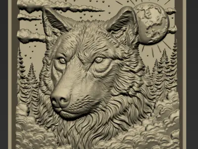 Wolf Head A17 3D print model