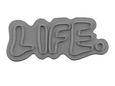 Life Neon Sign 3D model