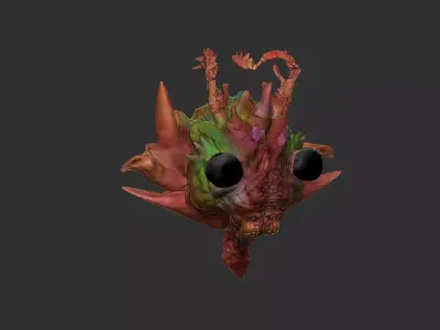 Insectoid Head Free 3D model