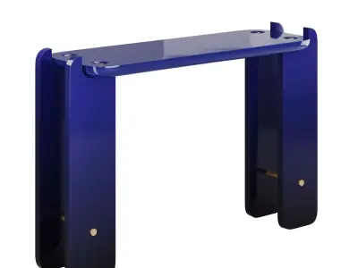 Ipanema Modern Blue and Gold Console Table by Duistt 3D model
