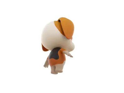 Character206 Beagle Dog 3D model
