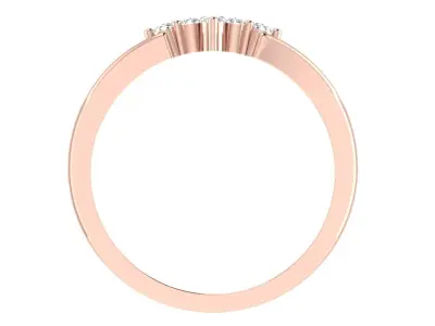 Light Weight Rose Gold Diamond Ring  -RC RN 1589 3D print model