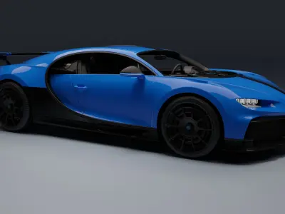 Bugatti Chiron Pur Sport Low-poly 3D model