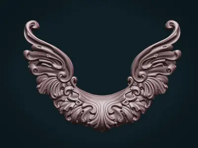 Scroll Wings 3D print model