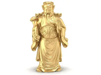 3D Model Feng Shui Fu Lu Shou God Statues 1103 3D print model