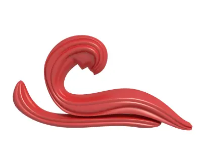Abstract sculpture 3D model 2
