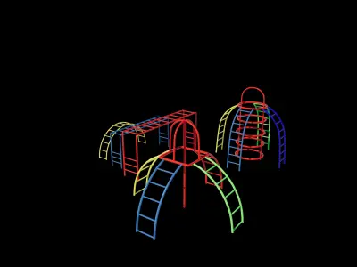 Playground Monkey Bars 3D model get
