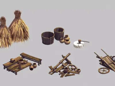 Dynasty Weed - broken car - bucket 3D model