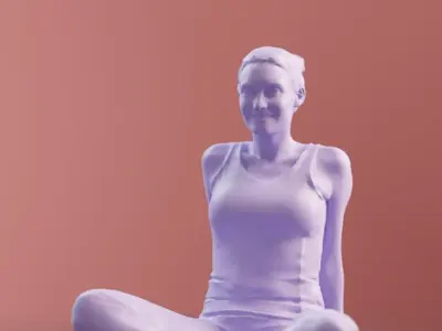 Kim 10179 - Sport Girl Low-poly 3D model