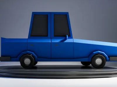 Cartoon Low Poly Car-poly 3D model Low-poly 3D model