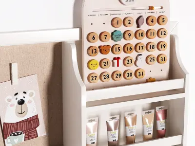 Pottery Barn and West elm Cameron Wall Organizer Shelving  Easel 3D model