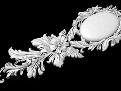 Central decor ornament for furniture 3D model 795
