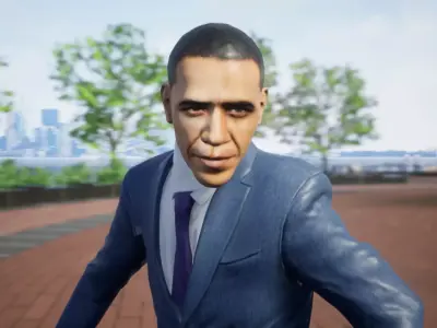 obama 3d model unreal engine character and unity--coolgames 3D model
