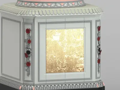 Swedish Kolonn Kakelugn 3D model
