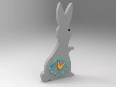 Rabbit Clock 3D model
