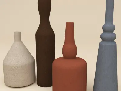 Decorative vases 2 Free 3D model