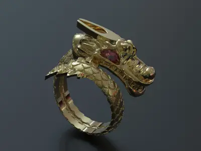 Dragon Ring Free 3D print model
