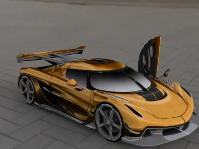 Koenigsegg Jesko 3D model by PIXELCRAZE
