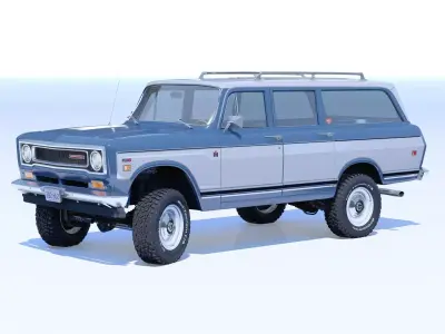 1972 International Harvester Travelall Off Road 3D model