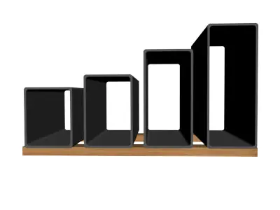 3 8in Wall x8in Rectangle Tube 3D model