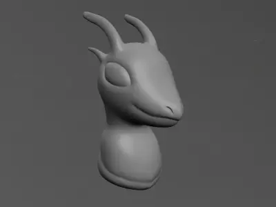 Dragon Head Low-poly 3D model