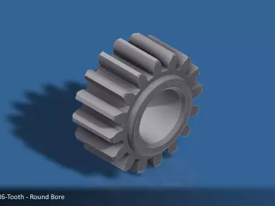 16-Tooth Spur Gear 03 3D print model