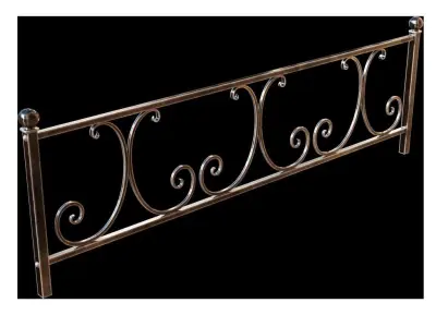 collection metal fencing 3D model