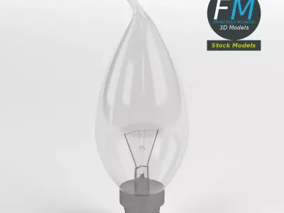 Candle angular light bulb 3D model