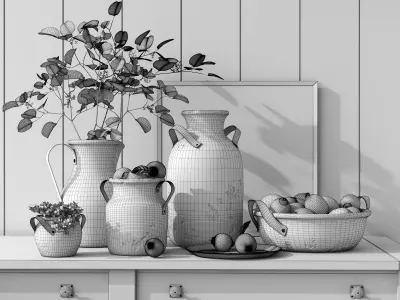 Pottery Barn MARLOWE CERAMIC VASE COLLECTION 3D model