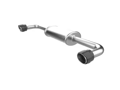Car Exhaust with Dual Mufflers 3D print model